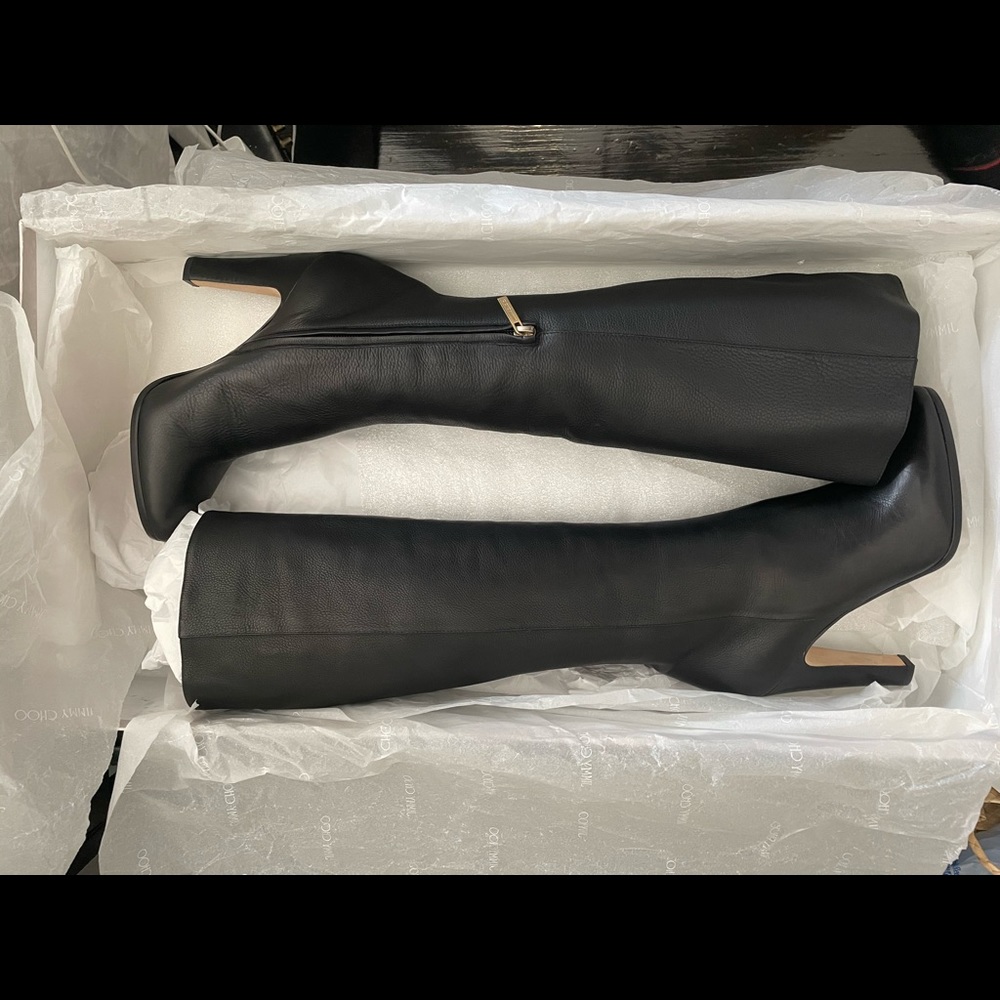 Jimmy Choo knee high heeled boots